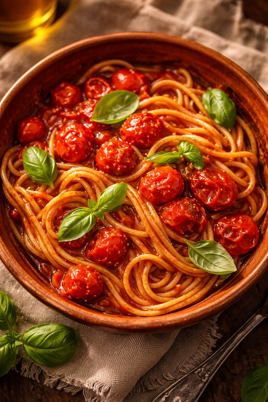 Burst Cherry Tomato Pasta